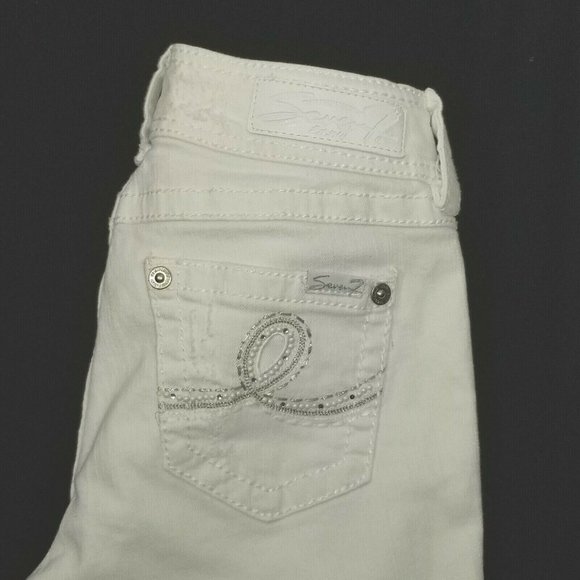 seven 7 Denim - Seven 7 Womens Jeans Size 2 Ankle Skinny White Dis